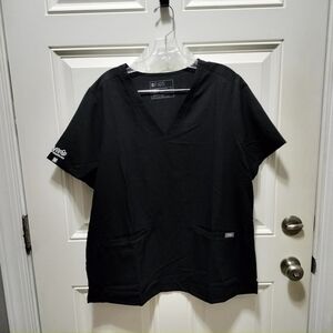 Figs Black Short Sleeve Women's Top